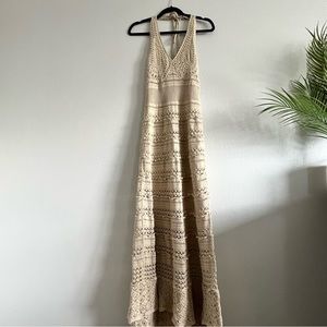 Moda International | Maxi Halter Crotchet Dress